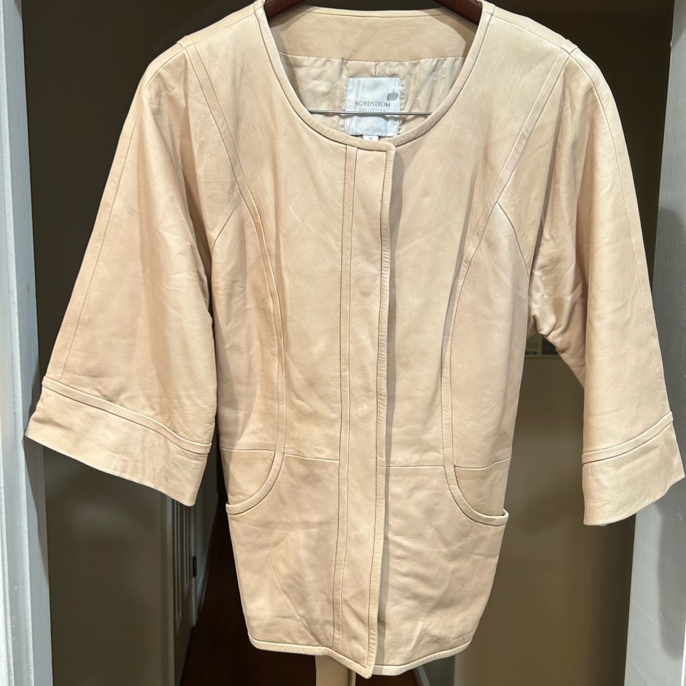 Tan Nordstrom leather jacket